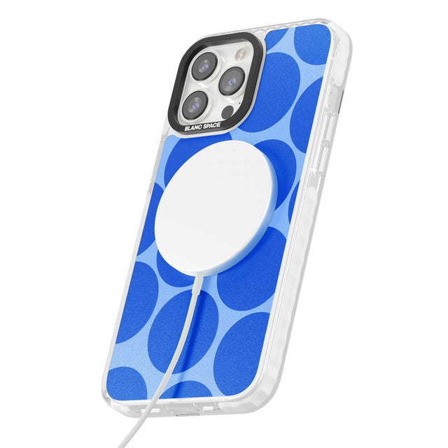 Abstract Retro Shapes: Blue Dots