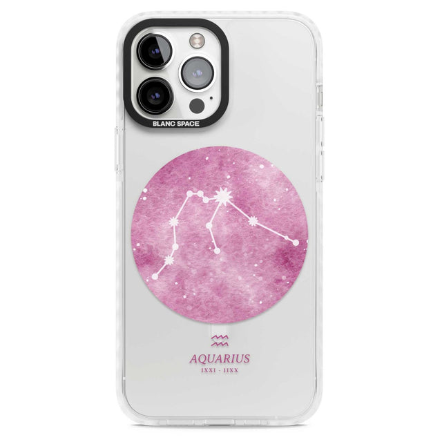 Aquarius Zodiac Transparent Design - Pink