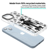 Skeleton Flower Clear Impact Phone Case for iPhone 13, iPhone 14, iPhone 15