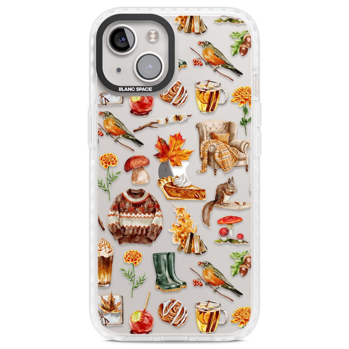 Cozy Autumn Aesthetic Clear Impact Phone Case for iPhone 13, iPhone 14, iPhone 15