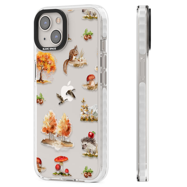 Fall Forest Friends Clear Impact Phone Case for iPhone 13, iPhone 14, iPhone 15