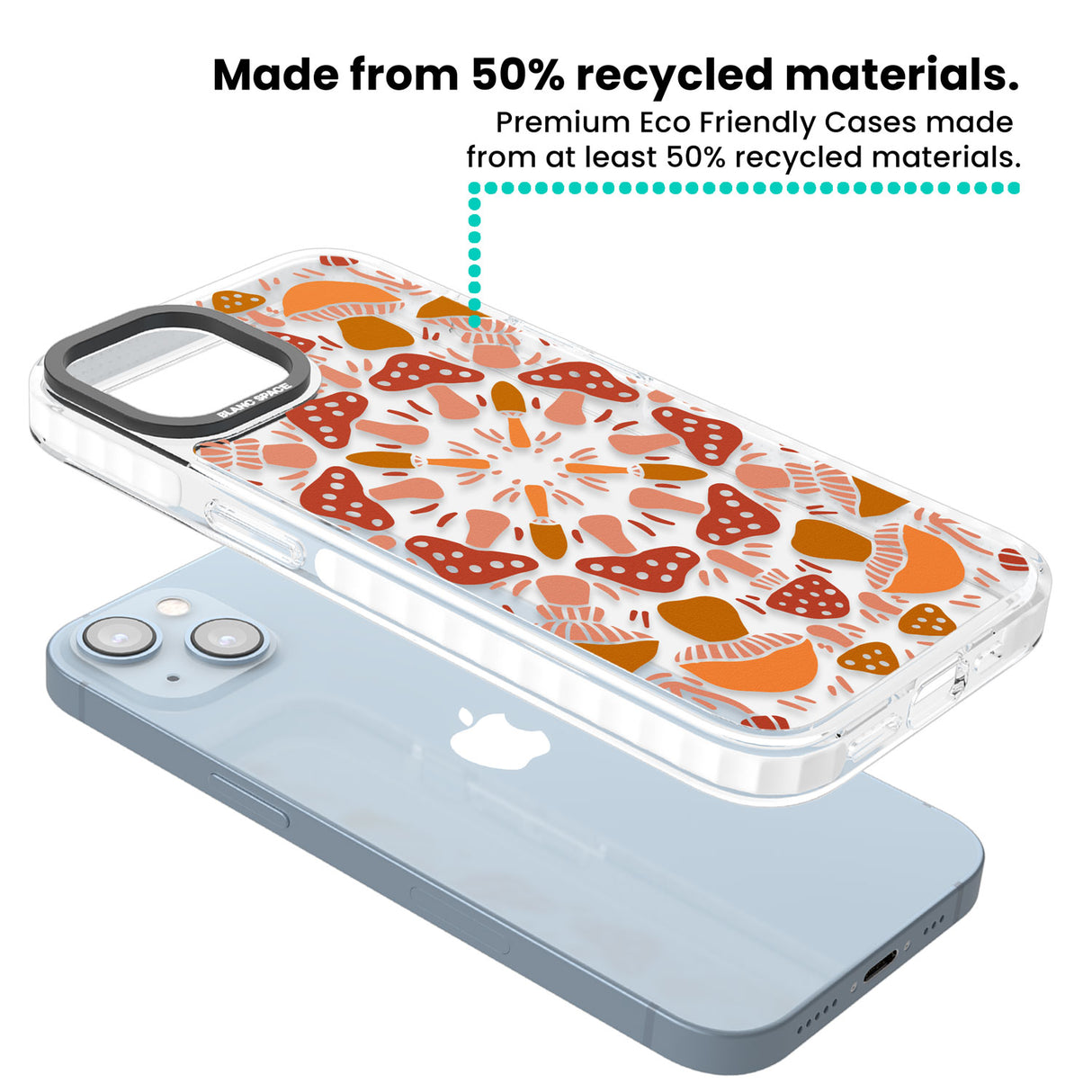 Mushroom Medley Clear Impact Phone Case for iPhone 13, iPhone 14, iPhone 15