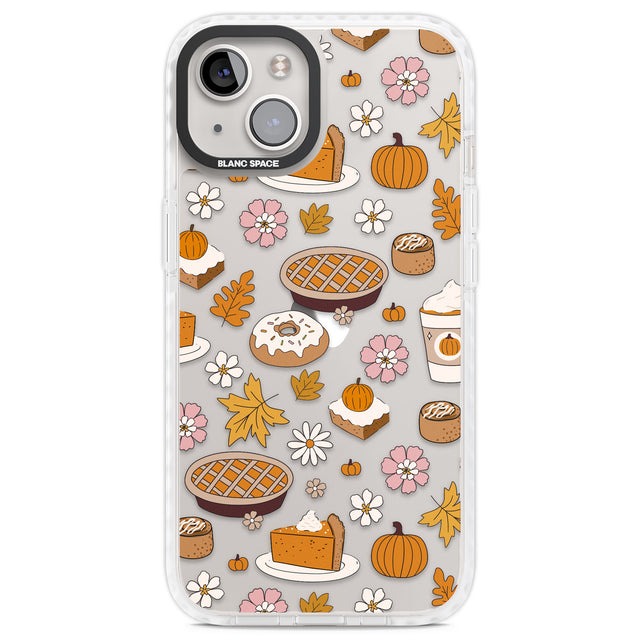 Pumpkin Pie & Autumn Treats Clear Impact Phone Case for iPhone 13, iPhone 14, iPhone 15