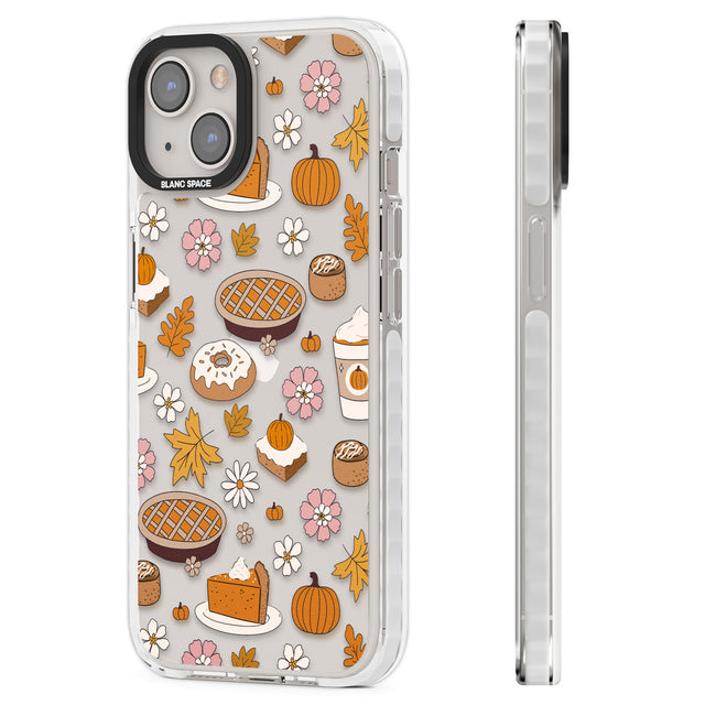 Pumpkin Pie & Autumn Treats Clear Impact Phone Case for iPhone 13, iPhone 14, iPhone 15