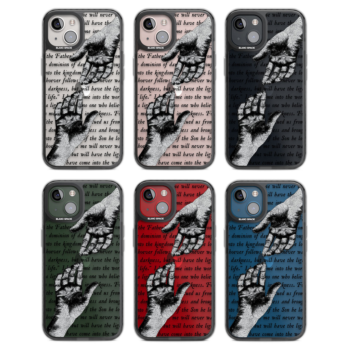 In Touch Black Impact Phone Case for iPhone 13, iPhone 14, iPhone 15