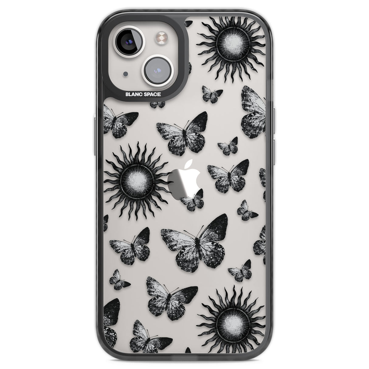 Butterflies & Suns Black Impact Phone Case for iPhone 13, iPhone 14, iPhone 15