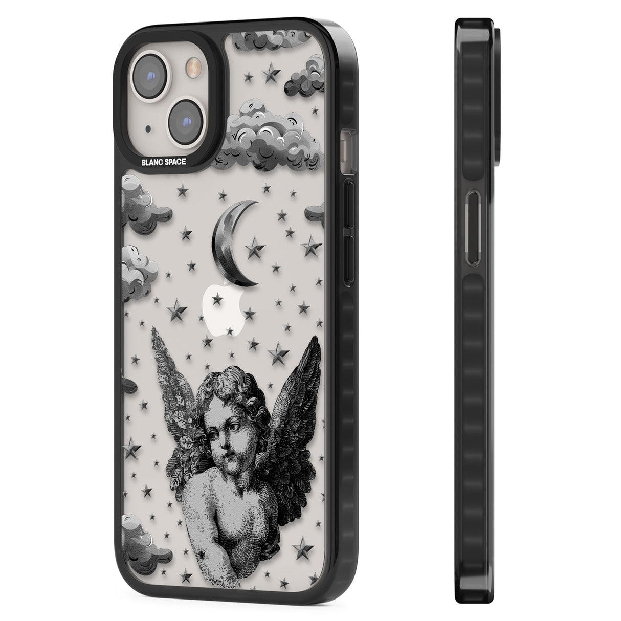 Celestial Cherub Black Impact Phone Case for iPhone 13, iPhone 14, iPhone 15