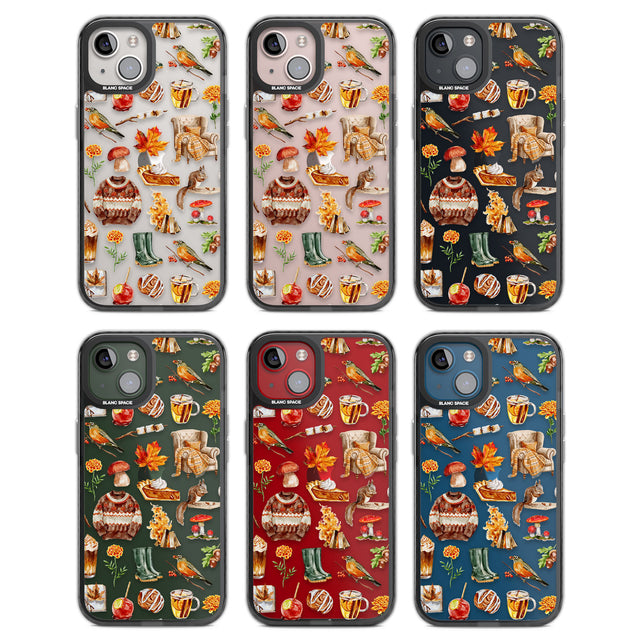 Cozy Autumn Aesthetic Black Impact Phone Case for iPhone 13, iPhone 14, iPhone 15