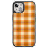 Pumpkin Plaid Black Impact Phone Case for iPhone 13, iPhone 14, iPhone 15