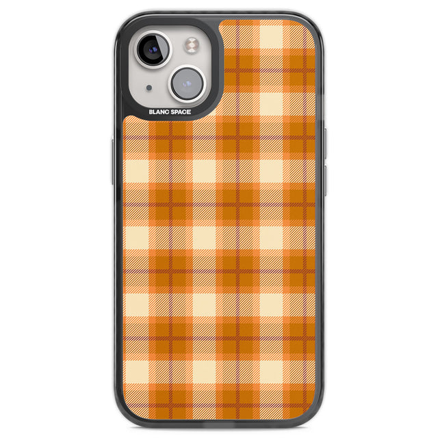 Pumpkin Plaid Black Impact Phone Case for iPhone 13, iPhone 14, iPhone 15