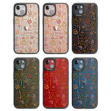 Autumn Line Pattern Black Impact Phone Case for iPhone 13, iPhone 14, iPhone 15