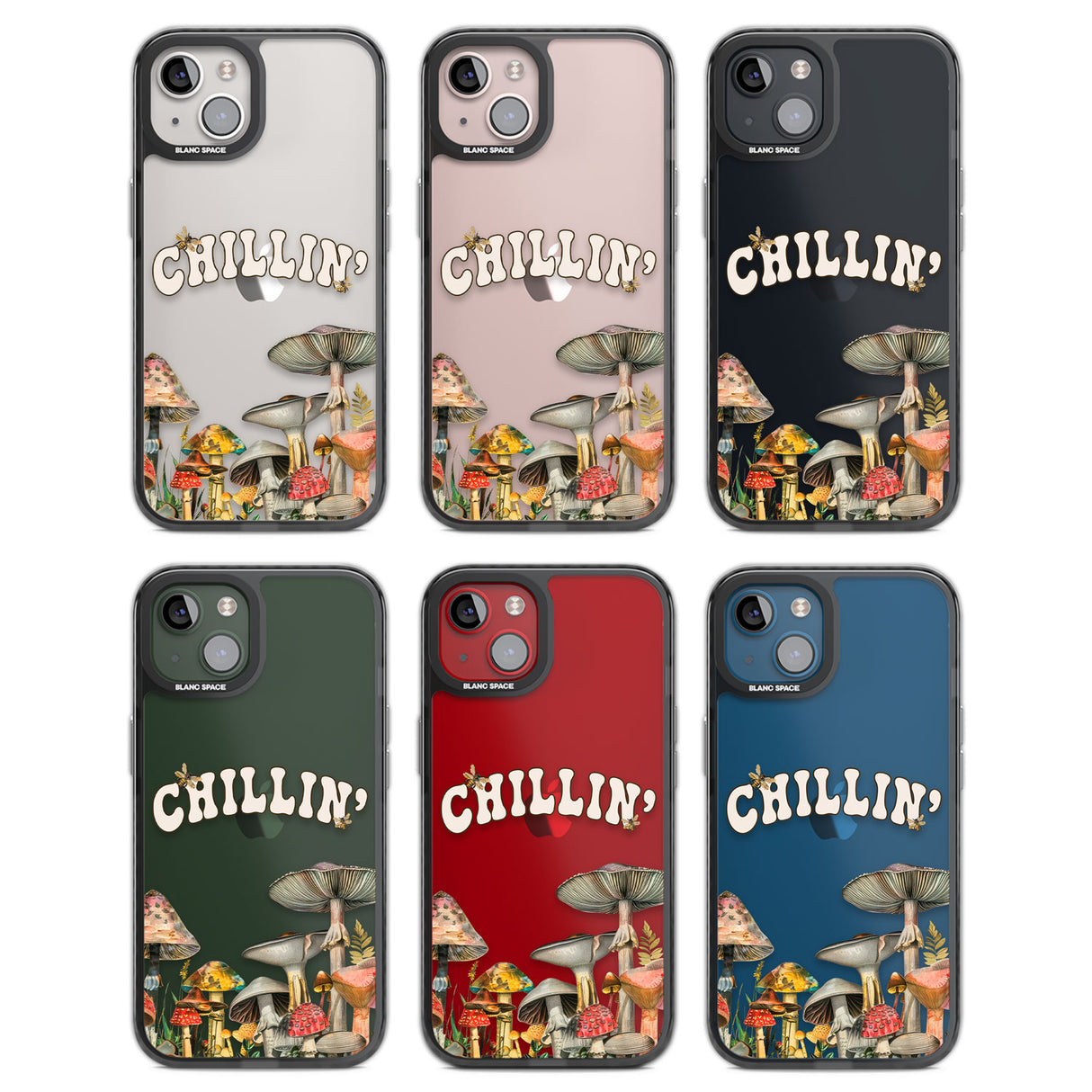 Chillin' Black Impact Phone Case for iPhone 13, iPhone 14, iPhone 15