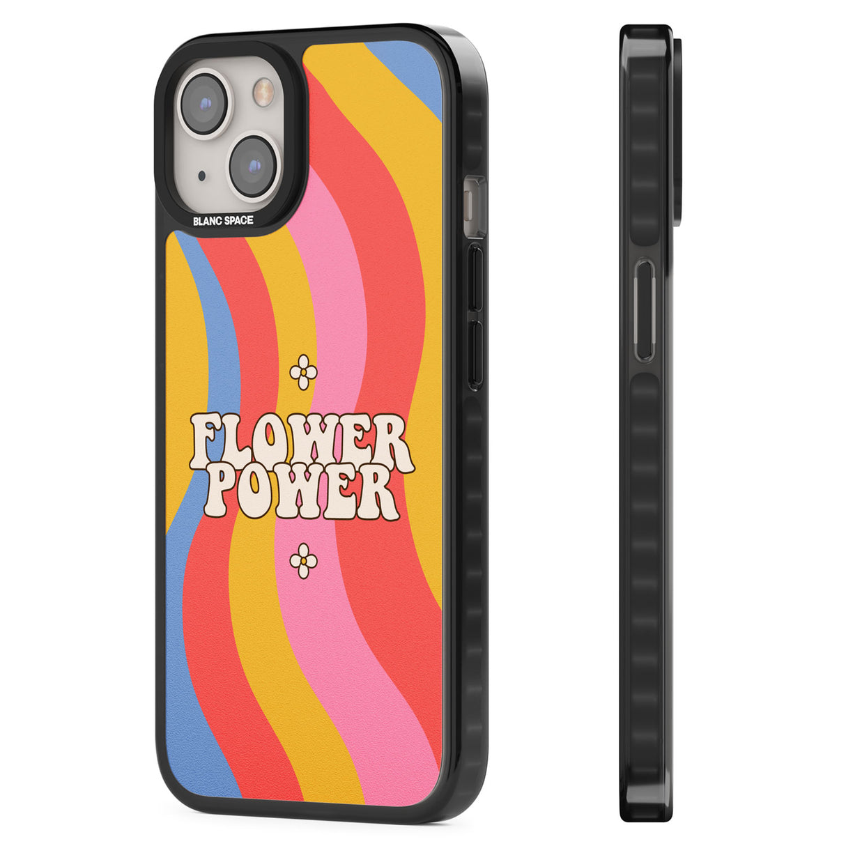 Melting Flower Power Black Impact Phone Case for iPhone 13, iPhone 14, iPhone 15