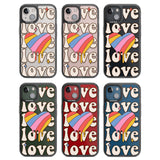 Groovy Love Black Impact Phone Case for iPhone 13, iPhone 14, iPhone 15