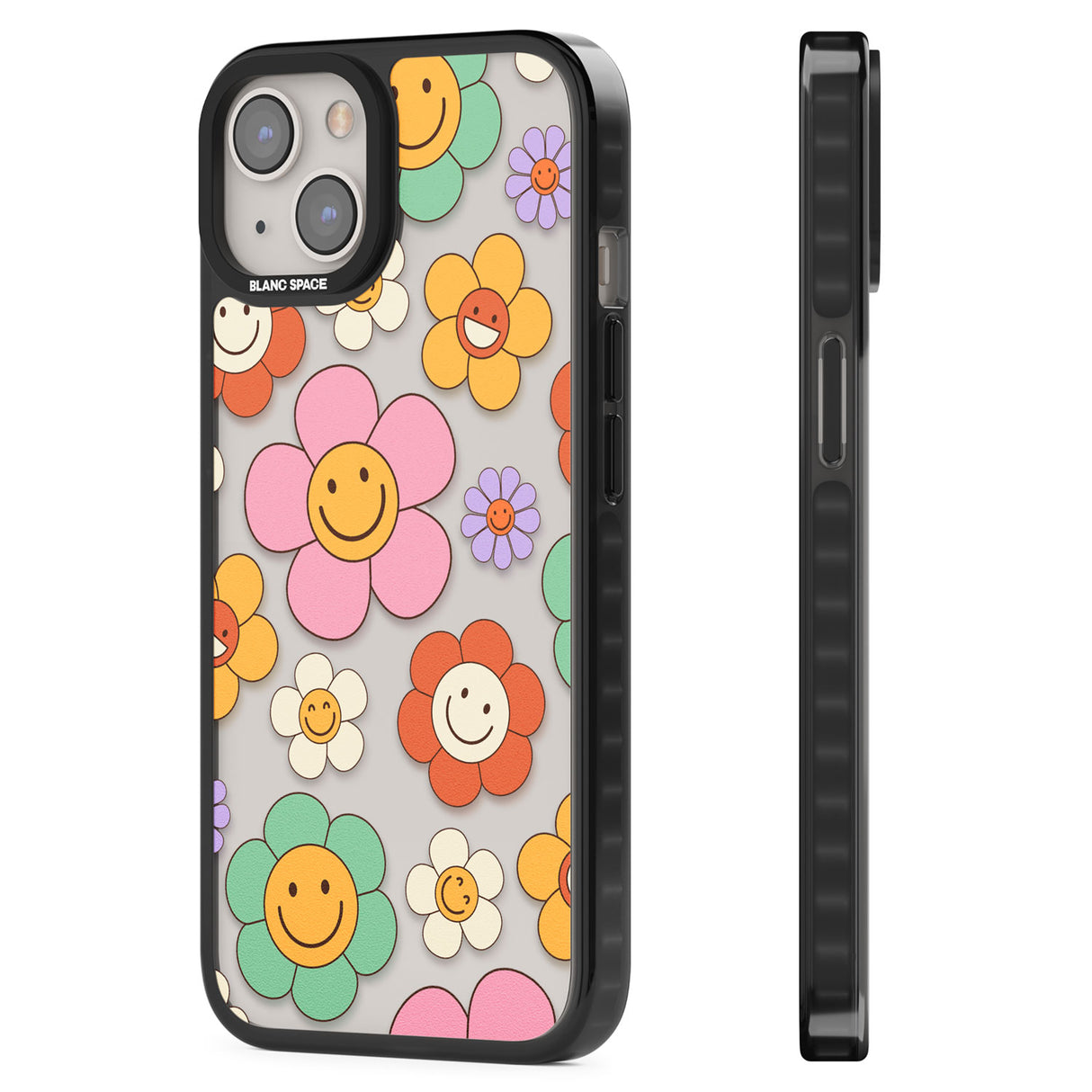 Happy Blossoms Black Impact Phone Case for iPhone 13, iPhone 14, iPhone 15