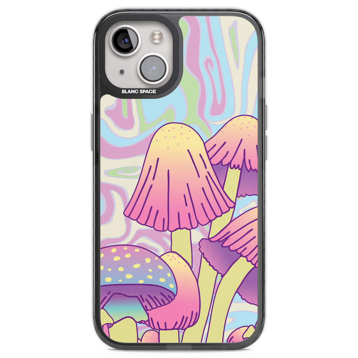 Shroomin' Black Impact Phone Case for iPhone 13, iPhone 14, iPhone 15