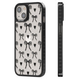 Black Bows & Hearts Black Impact Phone Case for iPhone 13, iPhone 14, iPhone 15