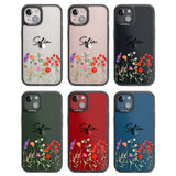 Personalised Spring Wildflowers Black Impact Phone Case for iPhone 13, iPhone 14, iPhone 15