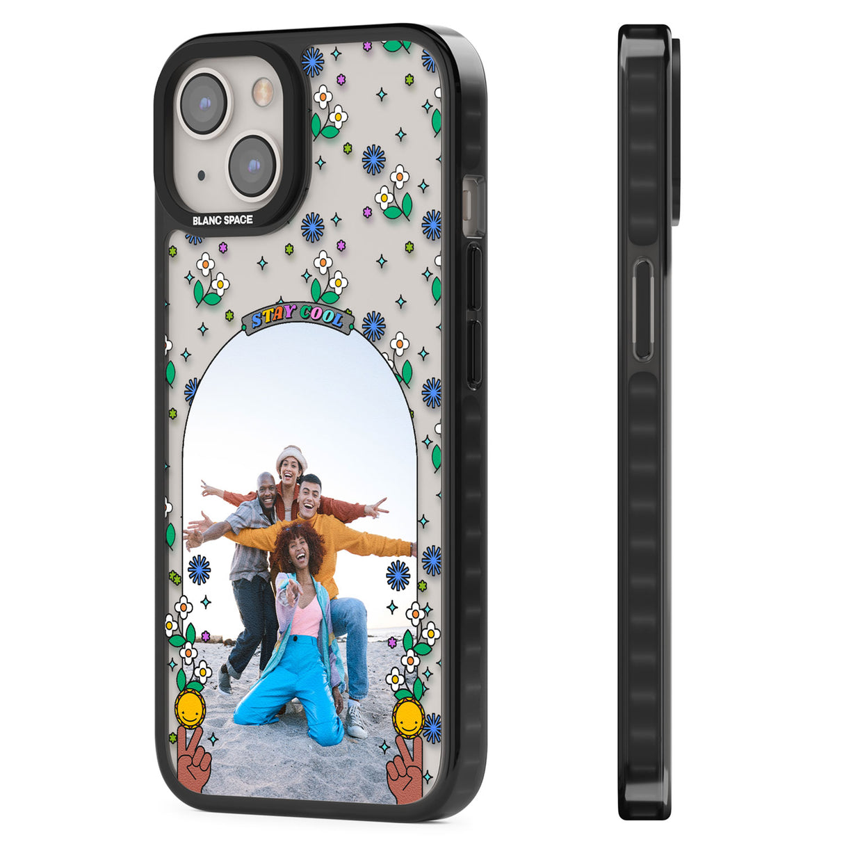 Personalised Summer Photo Frame Black Impact Phone Case for iPhone 13, iPhone 14, iPhone 15