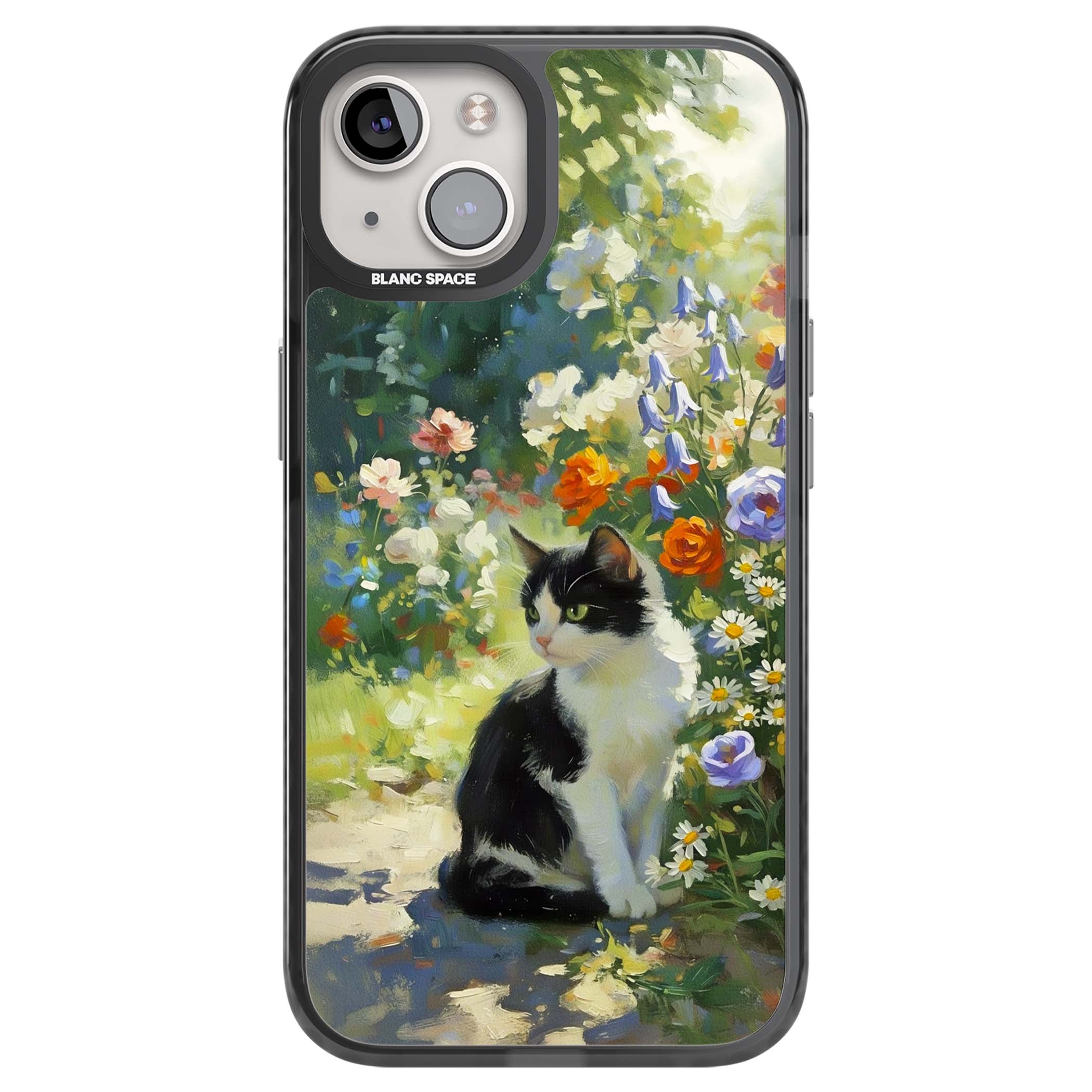 Cat In The Meadow for her iPhone case | Black Impact case for iPhone 13, iPhone 14, iPhone 15