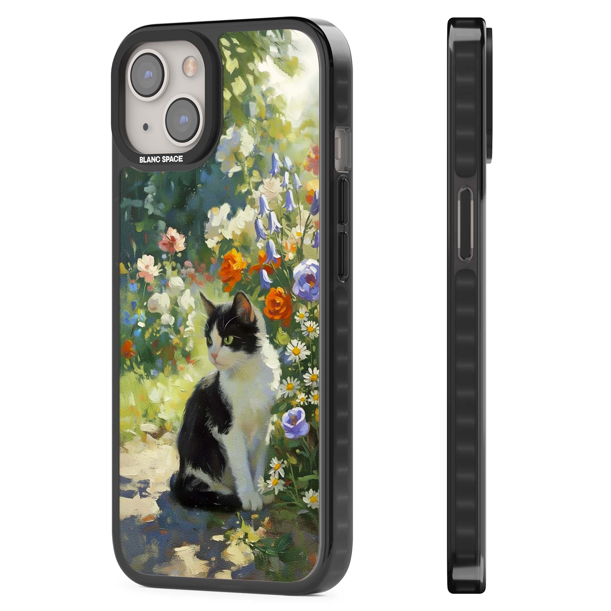 Cat In The Meadow for her iPhone case | Black Impact case for iPhone 13, iPhone 14, iPhone 15