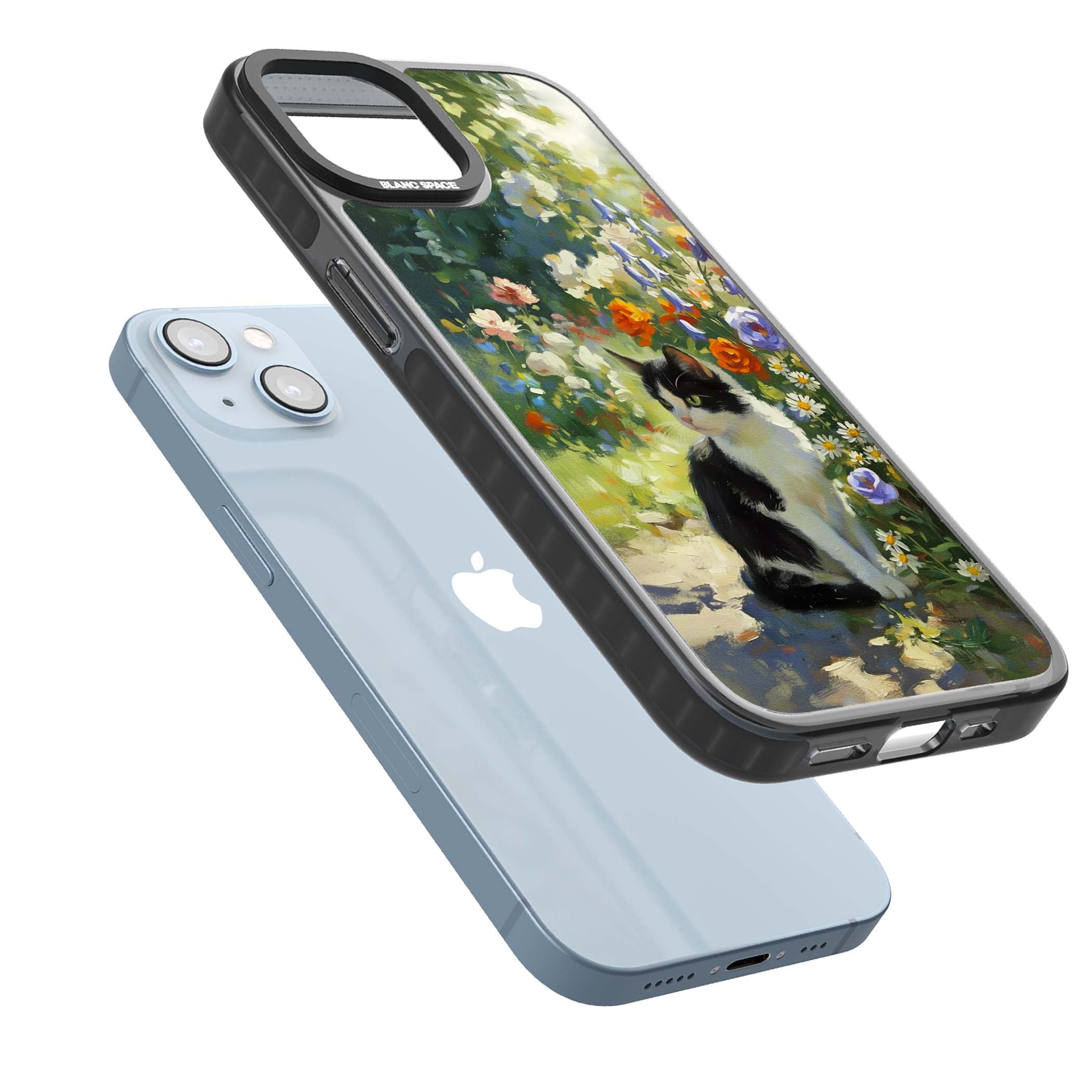 Cat In The Meadow for her iPhone case | Black Impact case for iPhone 13, iPhone 14, iPhone 15