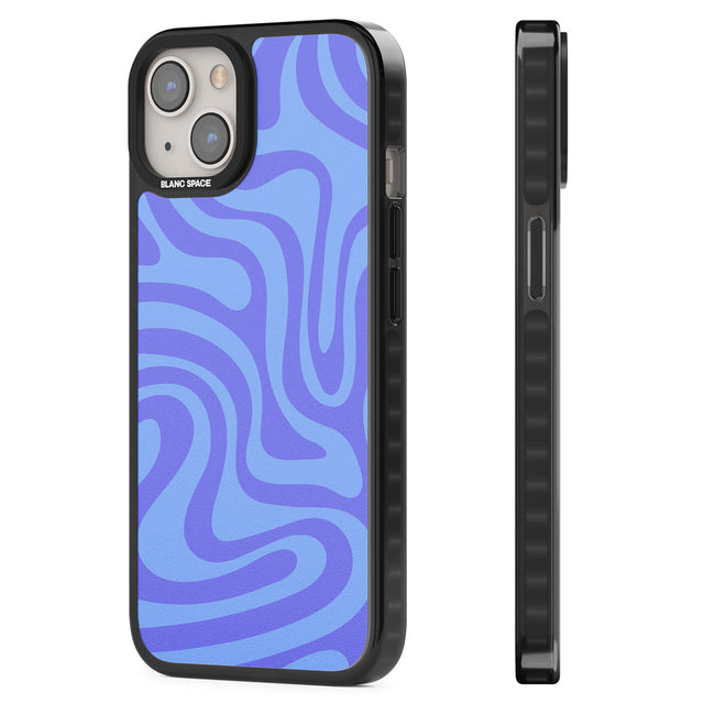 Tranquil Waves Black Impact Phone Case for iPhone 13, iPhone 14, iPhone 15