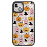 Witches and Pumpkins Pattern Black Impact Phone Case for iPhone 13, iPhone 14, iPhone 15