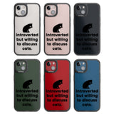 Introverted But Willing To Discuss Cats Black Impact Phone Case for iPhone 13, iPhone 14, iPhone 15