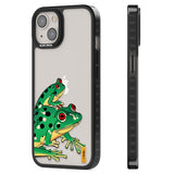 Matsumoto Hoji Frog Green Black Impact Phone Case for iPhone 13, iPhone 14, iPhone 15