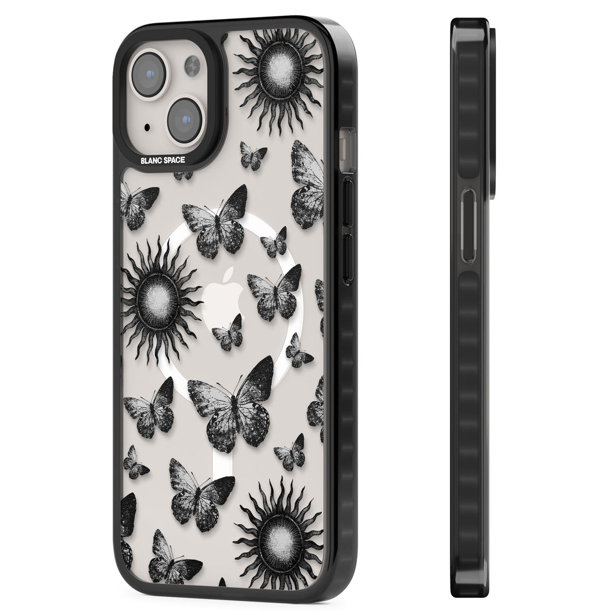 Butterflies & Suns Magsafe Black Impact Phone Case for iPhone 13, iPhone 14, iPhone 15