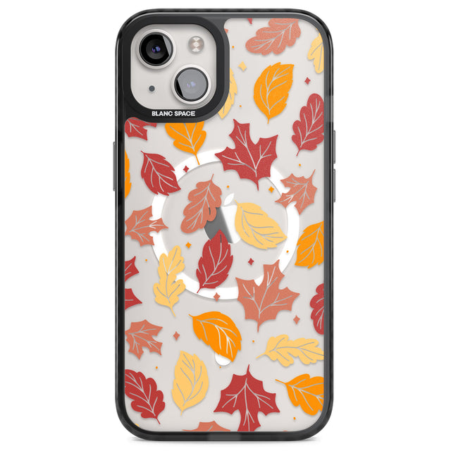 Autumn Leaves Magsafe Black Impact Phone Case for iPhone 13, iPhone 14, iPhone 15