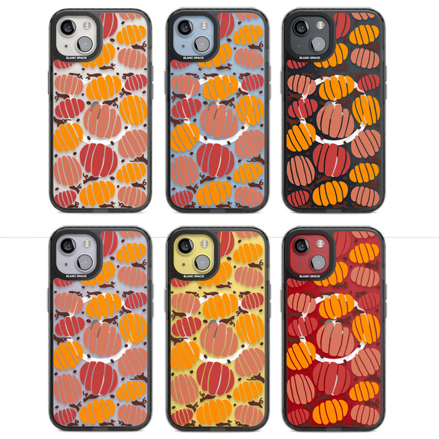 Autumn Pumpkin Patch Magsafe Black Impact Phone Case for iPhone 13, iPhone 14, iPhone 15