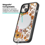 Butterfly & Bloom Autumn Floral Magsafe Black Impact Phone Case for iPhone 13, iPhone 14, iPhone 15