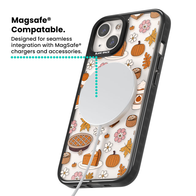 Pumpkin Pie & Autumn Treats Magsafe Black Impact Phone Case for iPhone 13, iPhone 14, iPhone 15