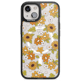 Boho Sunflowers Magsafe Black Impact Phone Case for iPhone 13, iPhone 14, iPhone 15