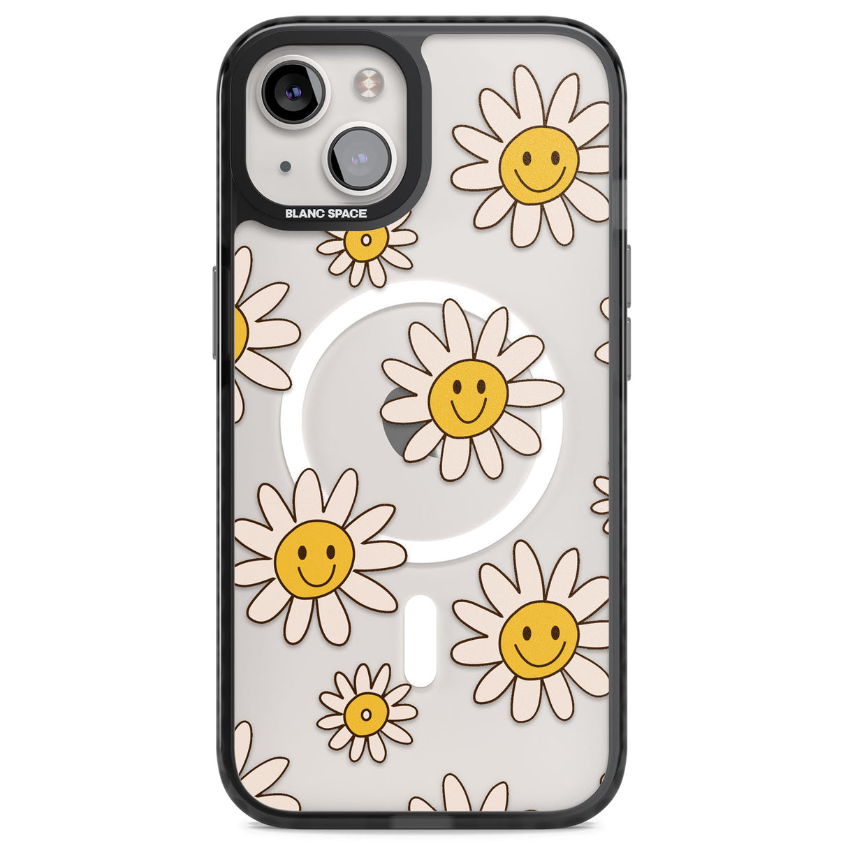 Daisy Faces Magsafe Black Impact Phone Case for iPhone 13, iPhone 14, iPhone 15