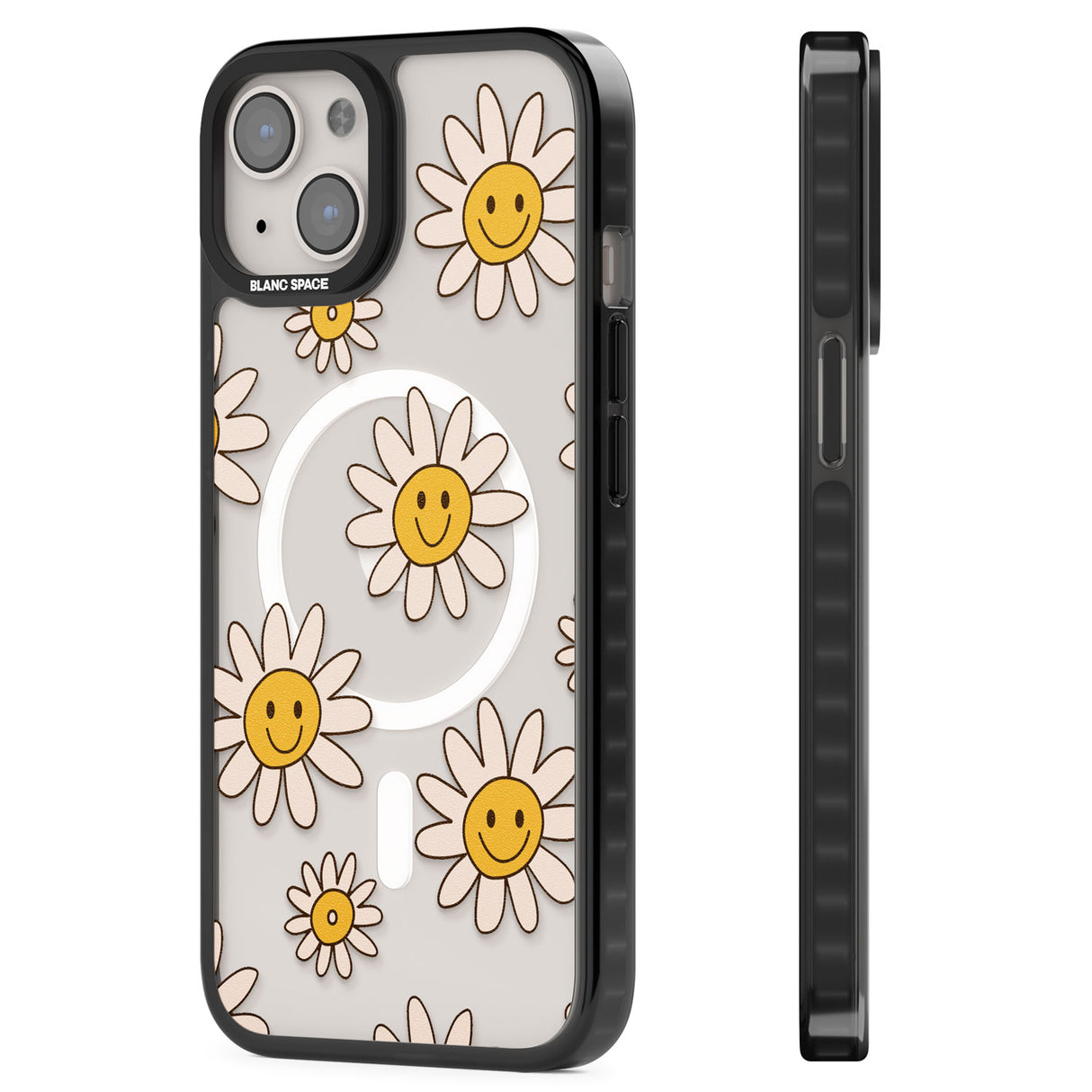 Daisy Faces Magsafe Black Impact Phone Case for iPhone 13, iPhone 14, iPhone 15