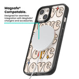 Groovy Love Magsafe Black Impact Phone Case for iPhone 13, iPhone 14, iPhone 15