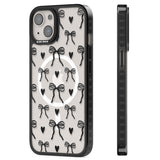 Black Bows & Hearts Magsafe Black Impact Phone Case for iPhone 13, iPhone 14, iPhone 15