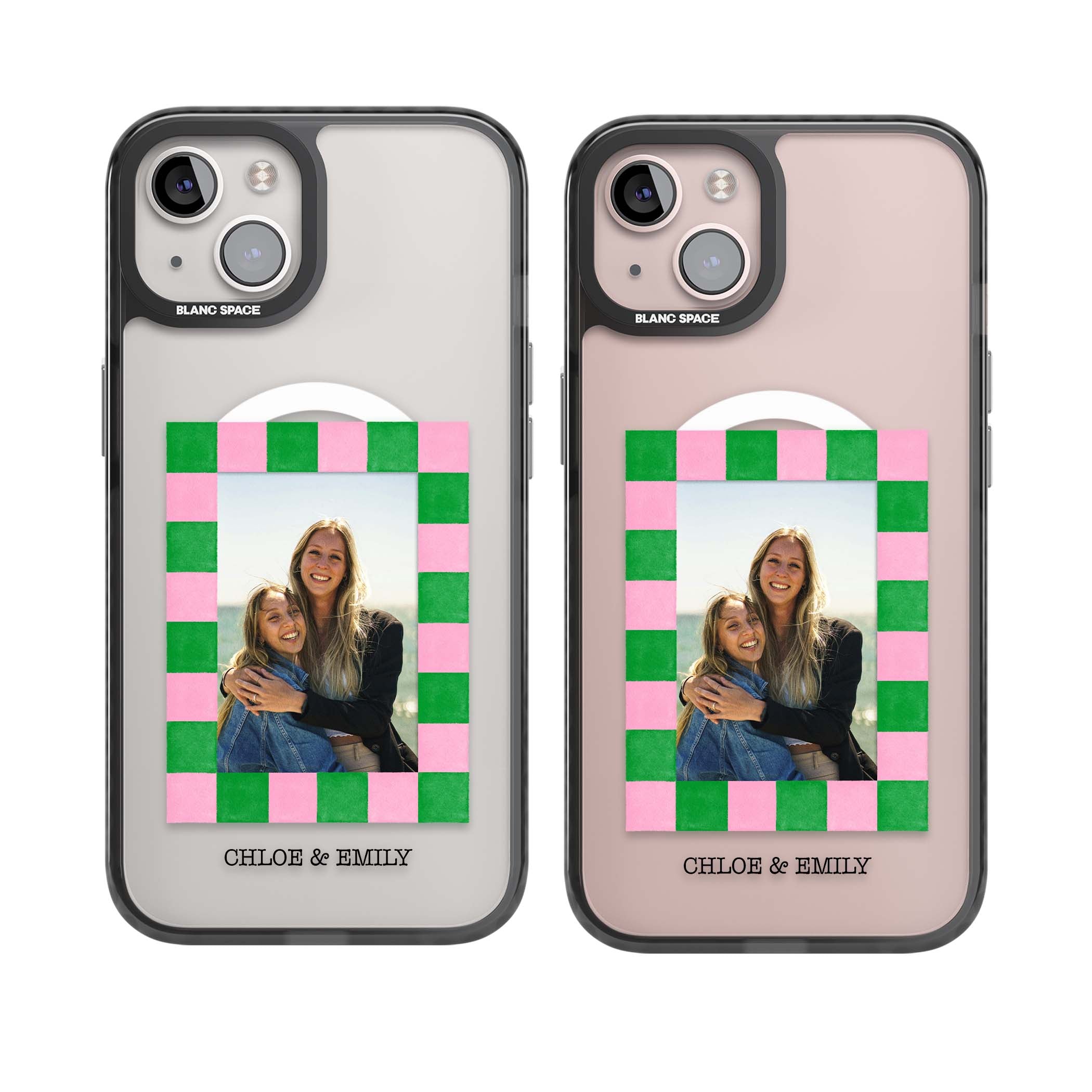 Riviera Check Photo cute iPhone case | Black Impact Magsafe case for iPhone 13, iPhone 14, iPhone 15