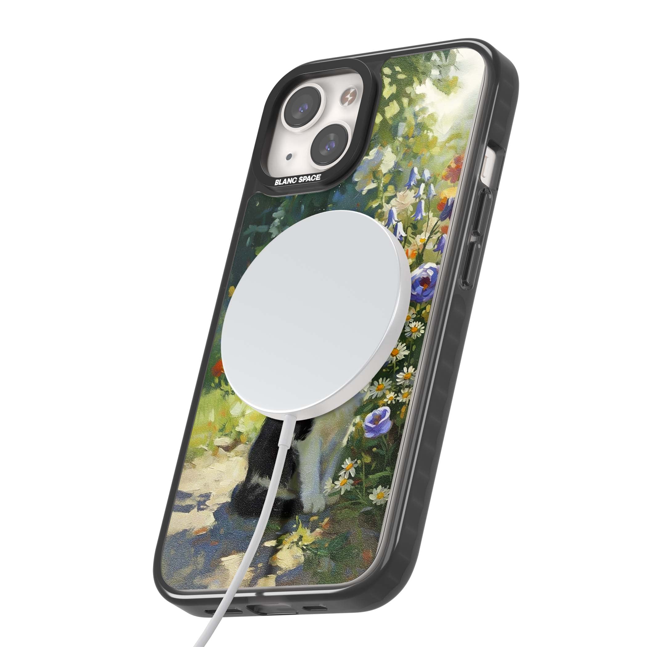 Cat In The Meadow for her iPhone case | Black Impact Magsafe case for iPhone 13, iPhone 14, iPhone 15