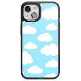 Blue Sky & Clouds Pattern Magsafe Black Impact Phone Case for iPhone 13, iPhone 14, iPhone 15