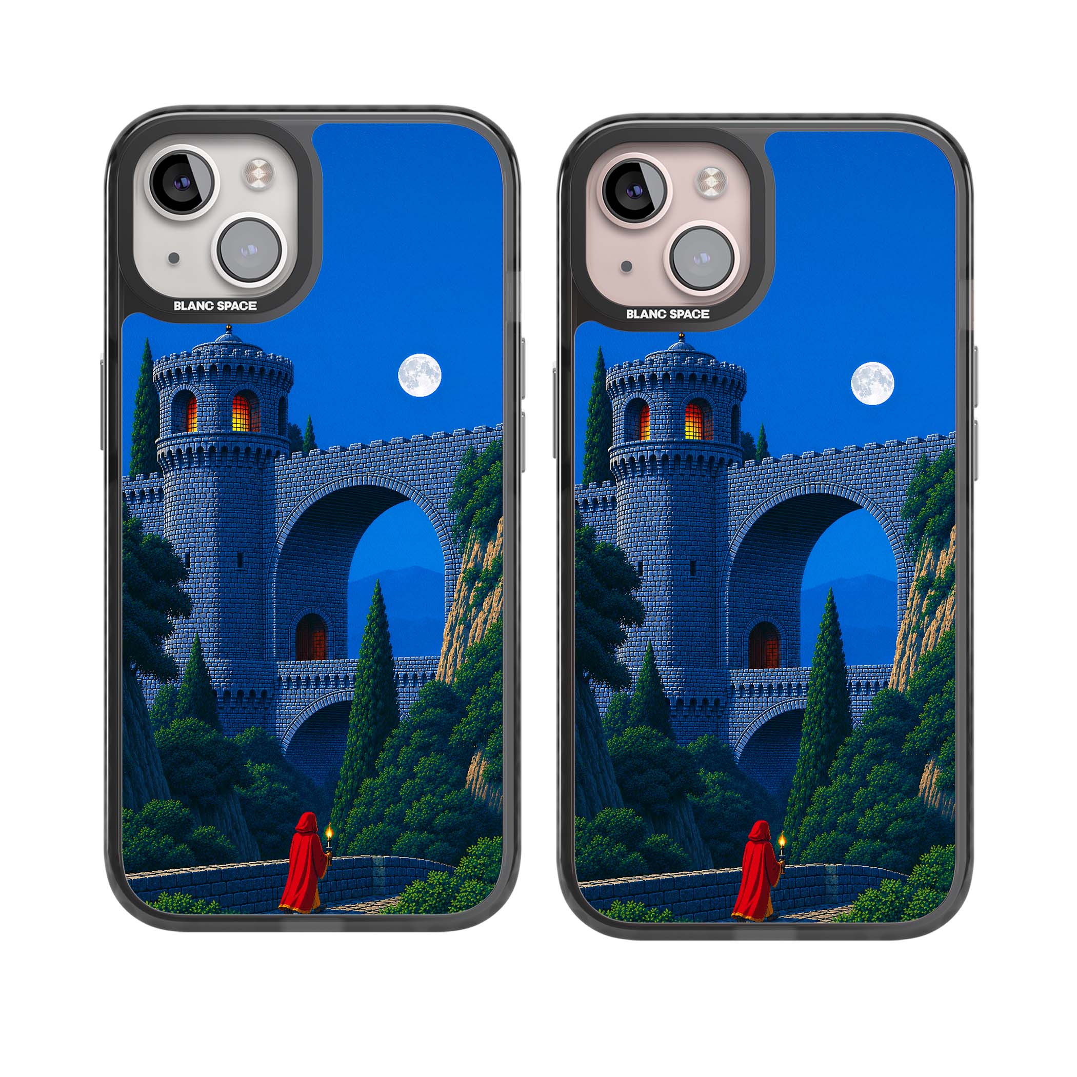 Castle Walls art iPhone case | Black Impact Magsafe case for iPhone 13, iPhone 14, iPhone 15