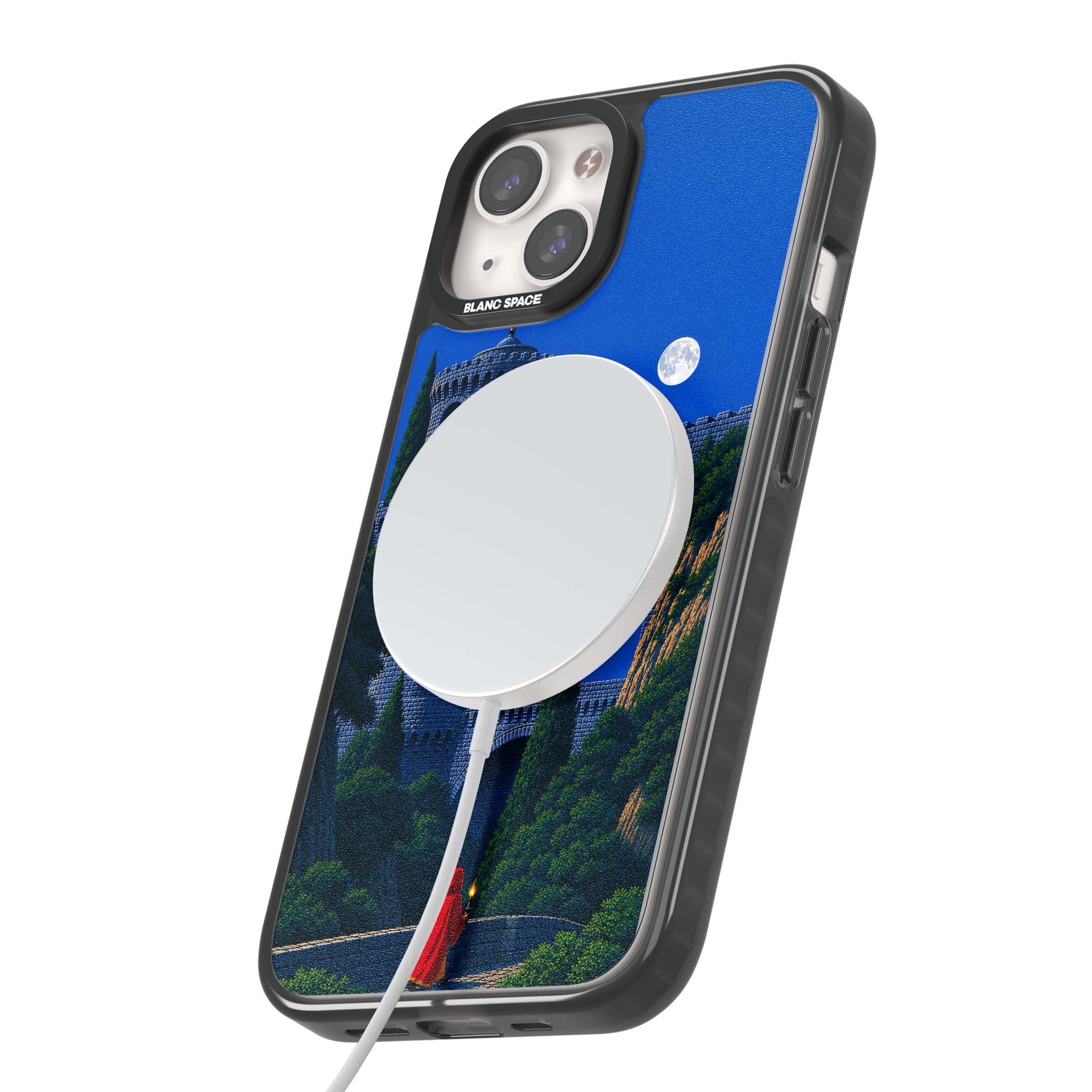 Castle Walls art iPhone case | Black Impact Magsafe case for iPhone 13, iPhone 14, iPhone 15