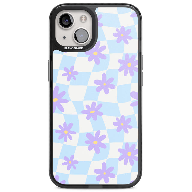 Serene Skies & Flowers Magsafe Black Impact Phone Case for iPhone 13, iPhone 14, iPhone 15