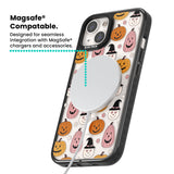 Witches and Pumpkins Pattern Magsafe Black Impact Phone Case for iPhone 13, iPhone 14, iPhone 15