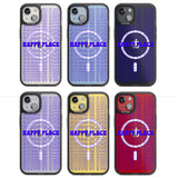 Happy Place (Purple) Magsafe Black Impact Phone Case for iPhone 13, iPhone 14, iPhone 15