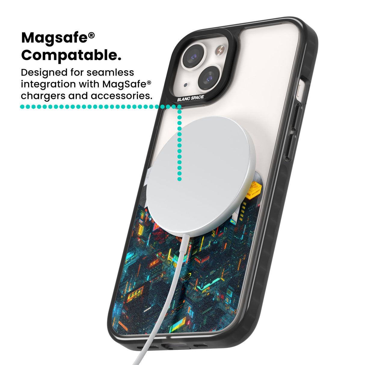 Tokyo Magsafe Black Impact Phone Case for iPhone 13, iPhone 14, iPhone 15