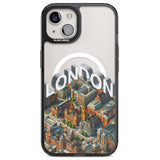 London Magsafe Black Impact Phone Case for iPhone 13, iPhone 14, iPhone 15